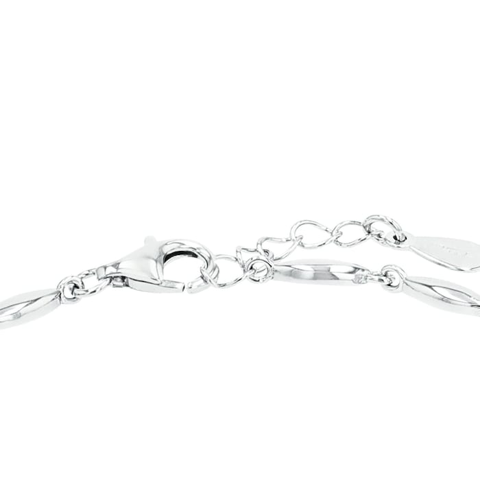 AMOR Silver Cubic Zirconia Heart Fantasy Chain Bracelet - 17cm