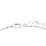 AMOR Silver Cubic Zirconia Heart Fantasy Chain Bracelet - 17cm