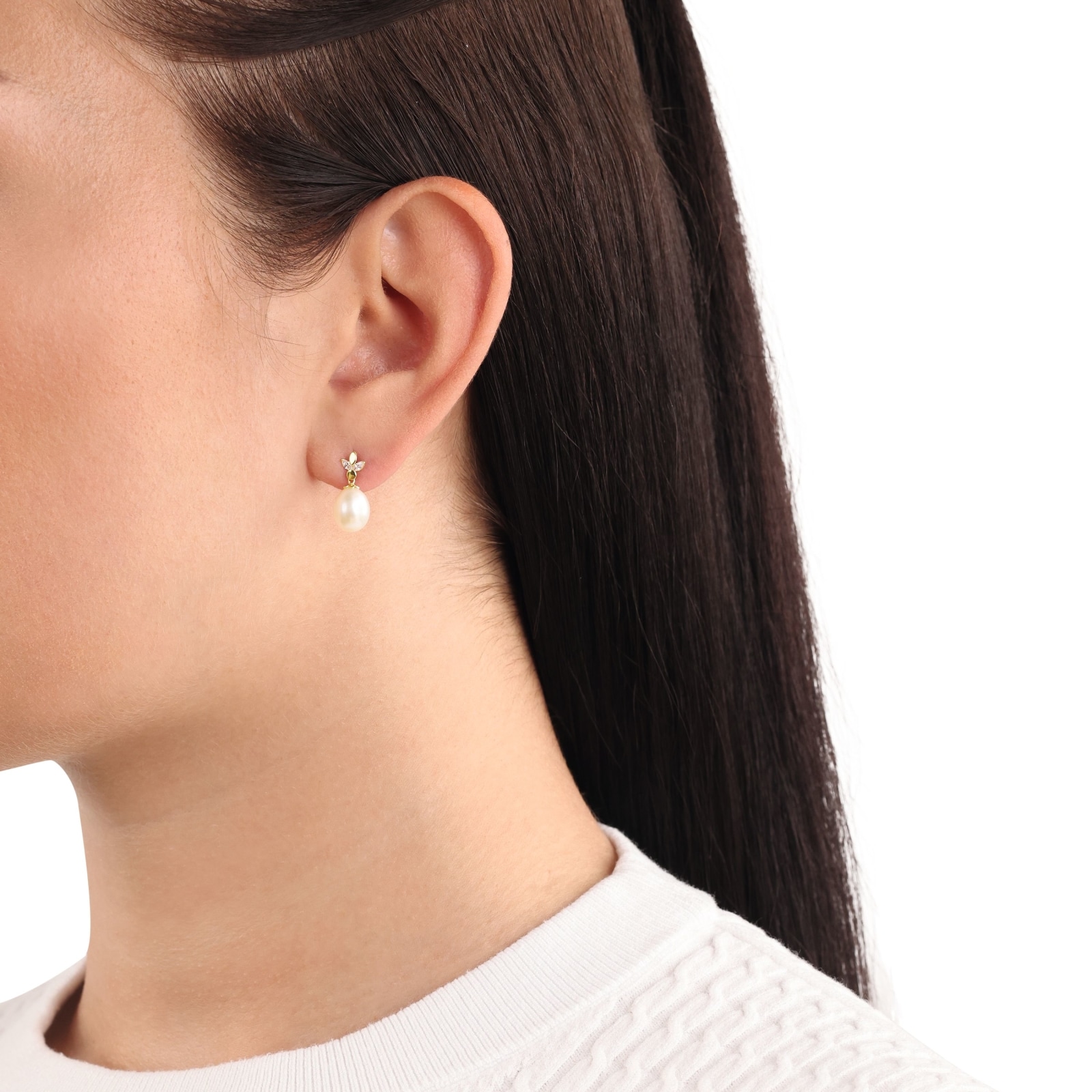 Flow Yellow Gold Earring
