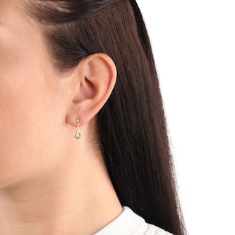 AMOR 14ct Yellow Gold Cubic Zirconia Drop Earrings AMOR 14ct Yellow Gold Cubic Zirconia Drop Earrings