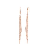 AMOR Rose Gold Coloured Sterling Silver Drop Earrings