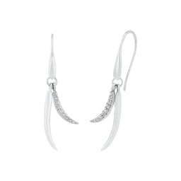 37970154 - Silver Cubic Zirconia Drop Earrings