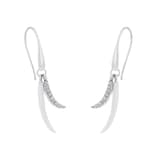 AMOR Silver Cubic Zirconia Drop Earrings