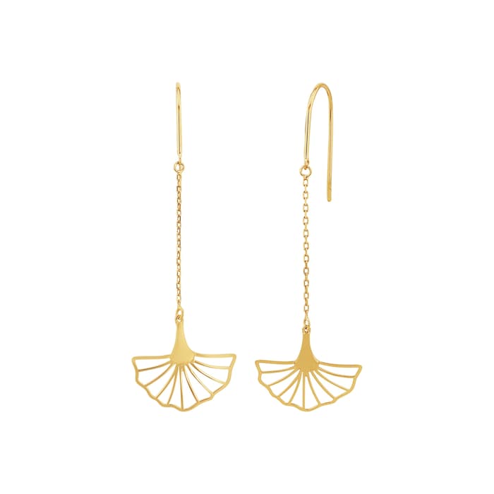 AMOR 9ct Yellow Gold Drop Earrings