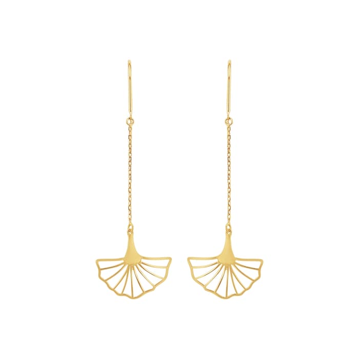 AMOR 9ct Yellow Gold Drop Earrings