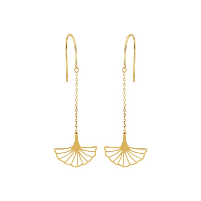 AMOR 9ct Yellow Gold Drop Earrings