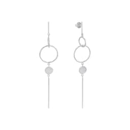 37970158 - Silver Circular Drop Earrings
