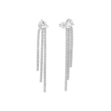 AMOR Silver Cubic Zirconia Drop Earrings