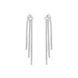 AMOR Silver Cubic Zirconia Drop Earrings