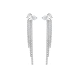 AMOR Silver Cubic Zirconia Drop Earrings