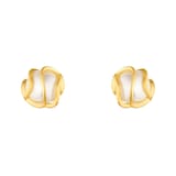 AMOR 9ct Yellow Gold Bead Stud Earrings