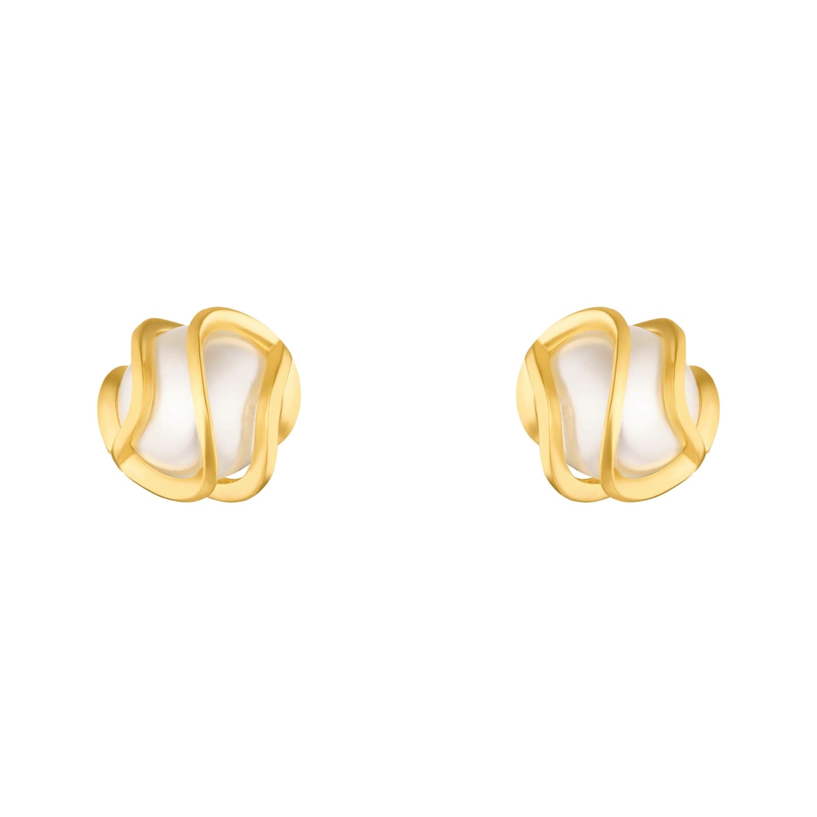 Etrusca Radiating Bead Stud Earrings: Rose Quartz