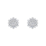 AMOR Silver 11mm Cubic Zirconia Round Stud Earrings