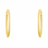 AMOR 9ct Yellow Gold 28mm Textured Hoop Earrings