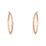 AMOR Rose Gold Coloured Sterling Silver Hoop Earrings