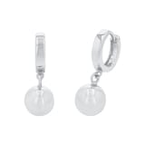 AMOR Silver Round Ball Drop Earrings