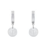 AMOR Silver Round Ball Drop Earrings