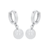 AMOR Silver Round Ball Drop Earrings