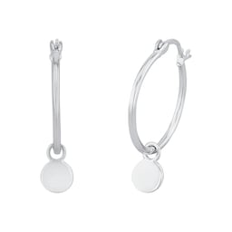 37970199 - Silver Round Hoop Earrings