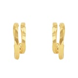 AMOR 9ct Yellow Gold Double Hoop Earrings