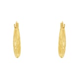 AMOR 9ct Yellow Gold Graduated Hoop Earrings