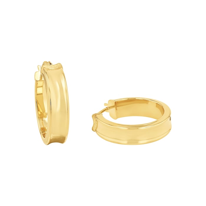 AMOR 9ct Yellow Gold Round Earrings