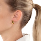 AMOR 9ct Yellow Gold Round Earrings