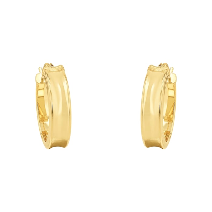 AMOR 9ct Yellow Gold Round Earrings