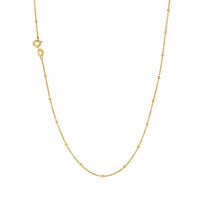 AMOR 9ct Yellow Gold Fantasy Chain Necklace - 42cm