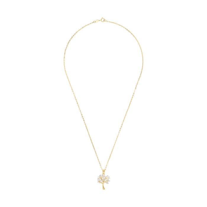 AMOR 9ct Yellow Gold Tree Necklace