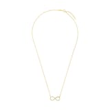 AMOR 9ct Yellow Gold Cubic Zirconia Infinity Loop Necklace