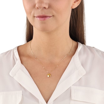 AMOR 9ct Yellow Gold Clover Pendant Necklace