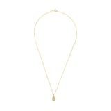 AMOR 14ct Yellow Gold Cubic Zirconia Clover Pendant Necklace