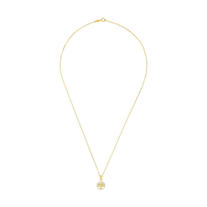 AMOR 14ct Yellow Gold Tree Pendant Necklace
