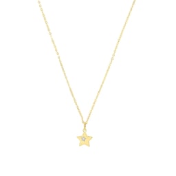 37970229 - 14ct Yellow Gold Cubic Zirconia Star Pendant Necklace