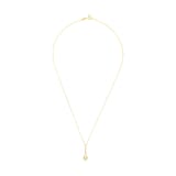 AMOR 14ct Yellow Gold Cubic Zirconia Drop Pendant Necklace