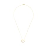 AMOR 14ct Yellow Gold Cubic Zirconia Heart Pendant Necklace