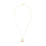 AMOR 14ct Yellow Gold Leaf Design Pendant Necklace