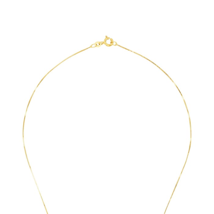 AMOR 14ct Yellow Gold Leaf Design Pendant Necklace