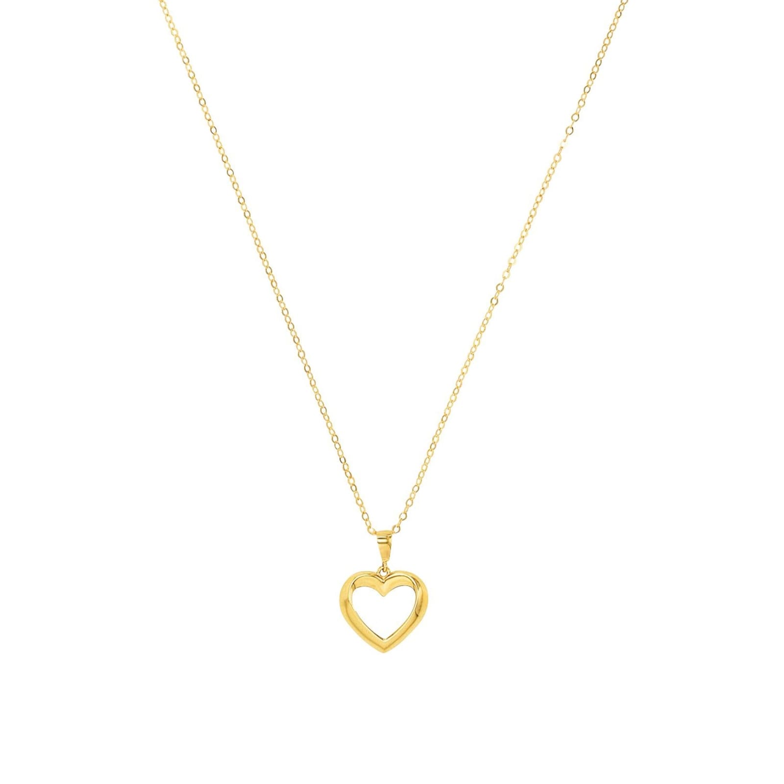 AMOR 14ct Yellow Gold Heart Design Pendant Necklace AMOR 14ct Yellow Gold Heart Design Pendant Necklace