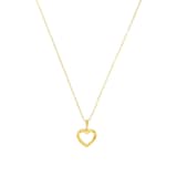 AMOR 14ct Yellow Gold Heart Design Pendant Necklace