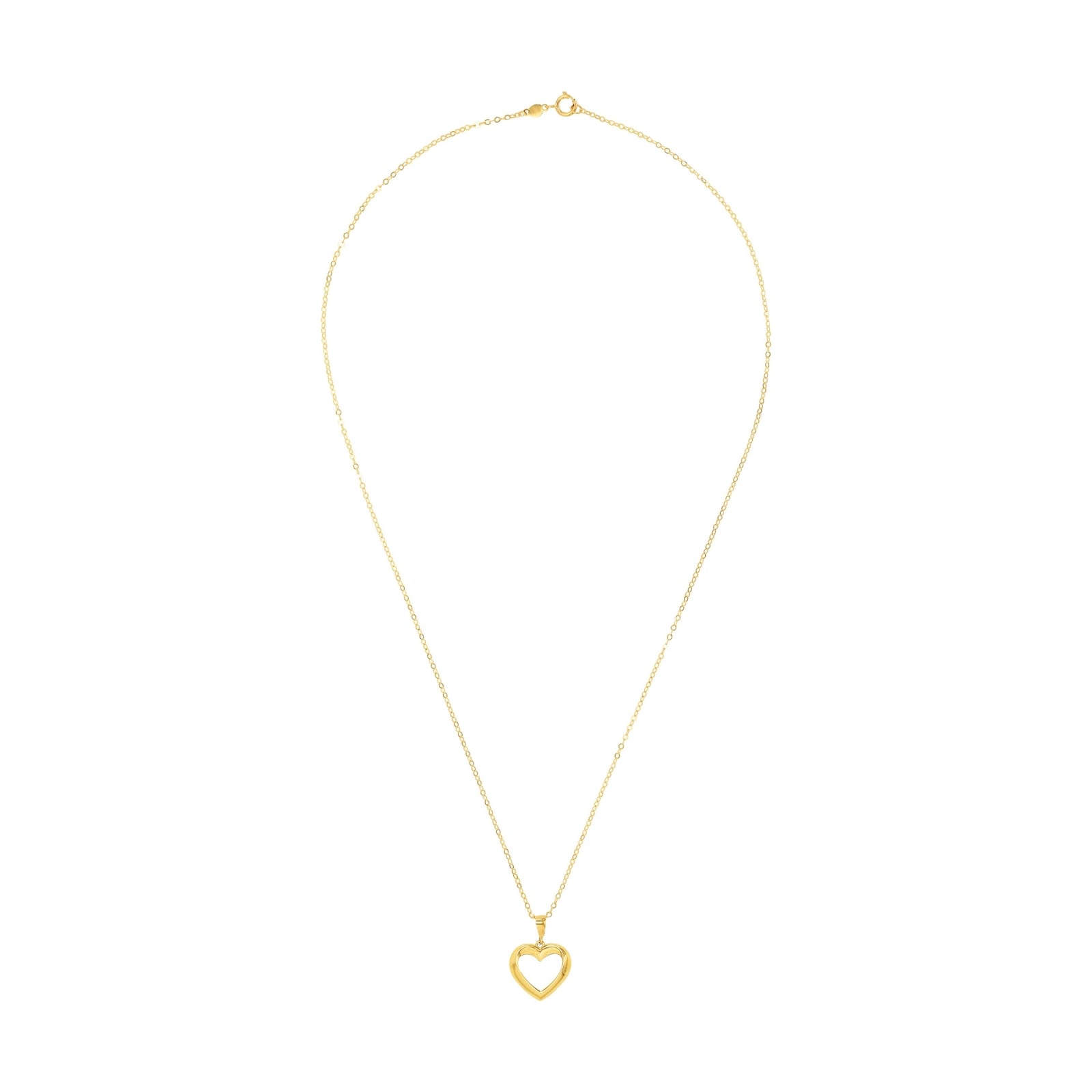 AMOR 14ct Yellow Gold Heart Design Pendant Necklace AMOR 14ct Yellow Gold Heart Design Pendant Necklace