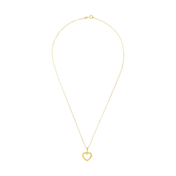 AMOR 14ct Yellow Gold Heart Design Pendant Necklace