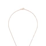 AMOR Rose Gold Coloured Sterling Silver Anchor Chain Drop Pendant Necklace