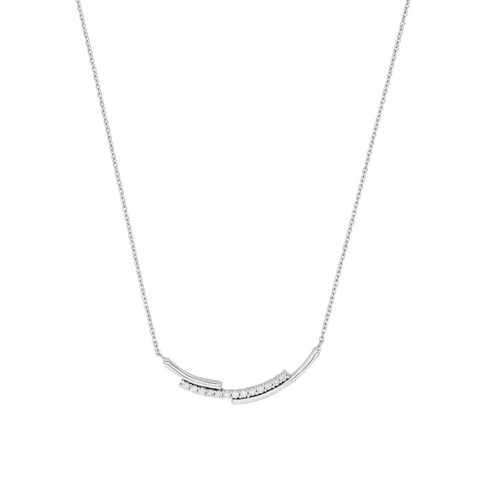 AMOR Silver Cubic Zirconia Pendant Necklace