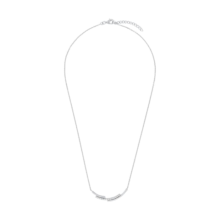 AMOR Silver Cubic Zirconia Pendant Necklace