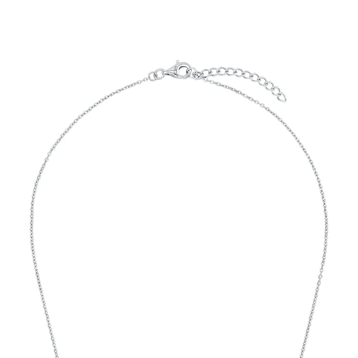 AMOR Silver Cubic Zirconia Pendant Necklace