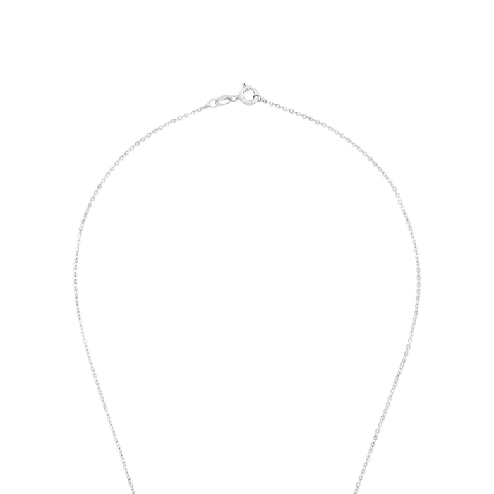 AMOR Silver Cubic Zirconia Triple Circle Pendant Necklace