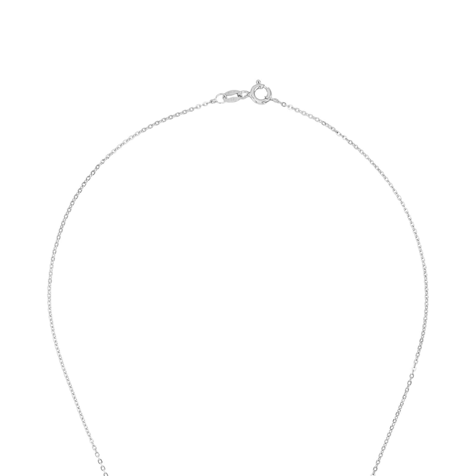 AMOR Silver Cubic Zirconia Heart & Hand Pendant Necklace AMOR Silver Cubic Zirconia Heart & Hand Pendant Necklace