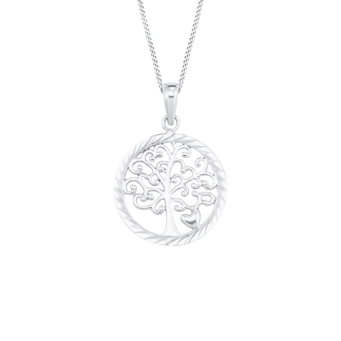 AMOR Silver Tree Pendant Necklace